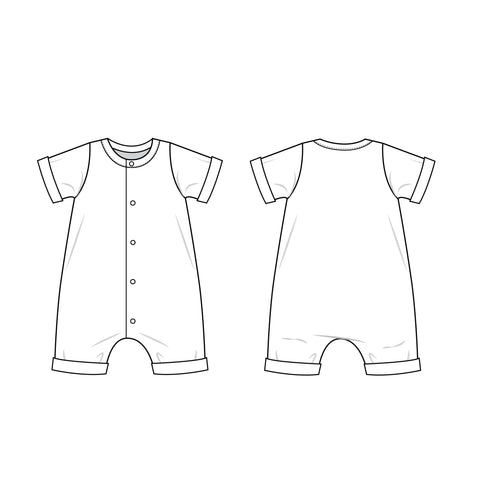 Summer Rolled Hem Romper