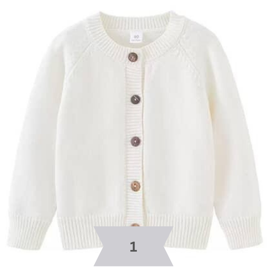 Round Neck Knitted Cardigan