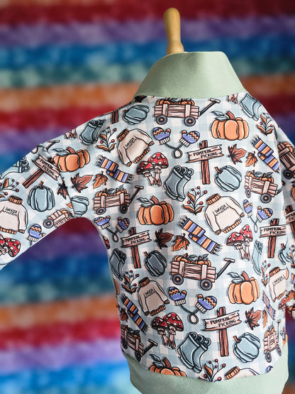 Pumpkin picking half zip - Mint