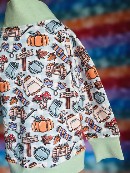 Pumpkin picking half zip - Mint