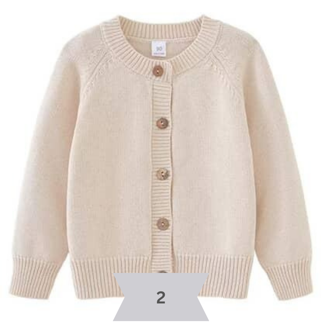 Round Neck Knitted Cardigan
