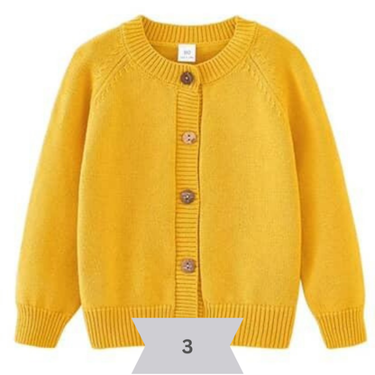Round Neck Knitted Cardigan