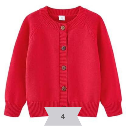 Round Neck Knitted Cardigan