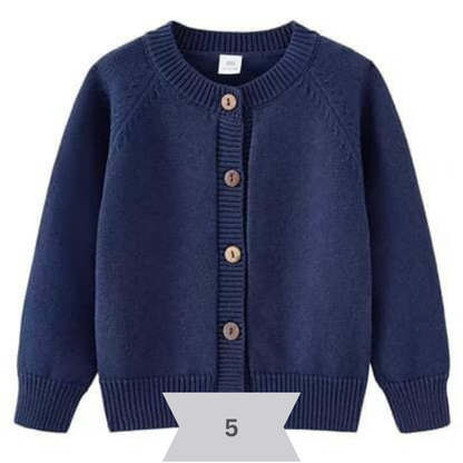 Round Neck Knitted Cardigan