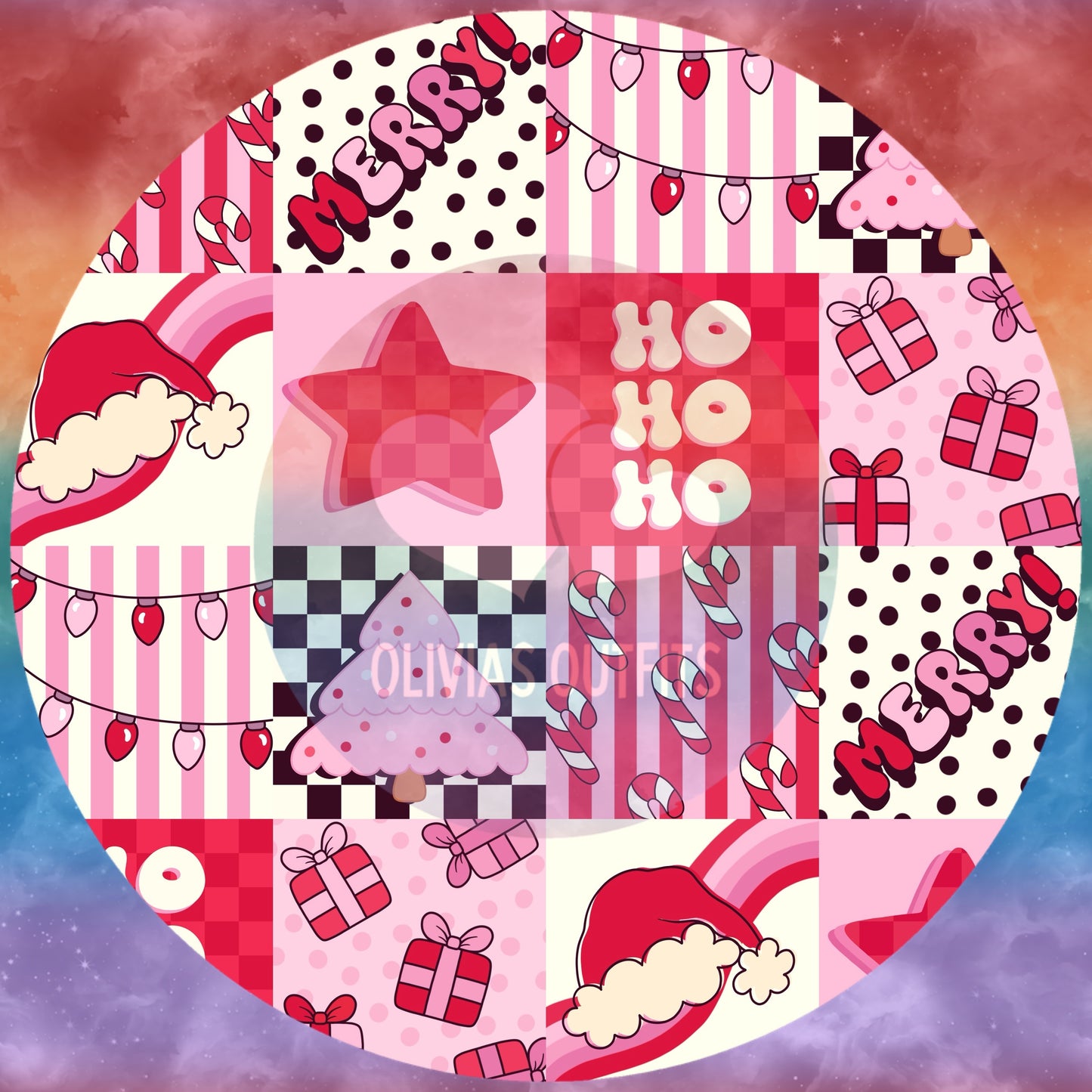 Merry Checks Pink
