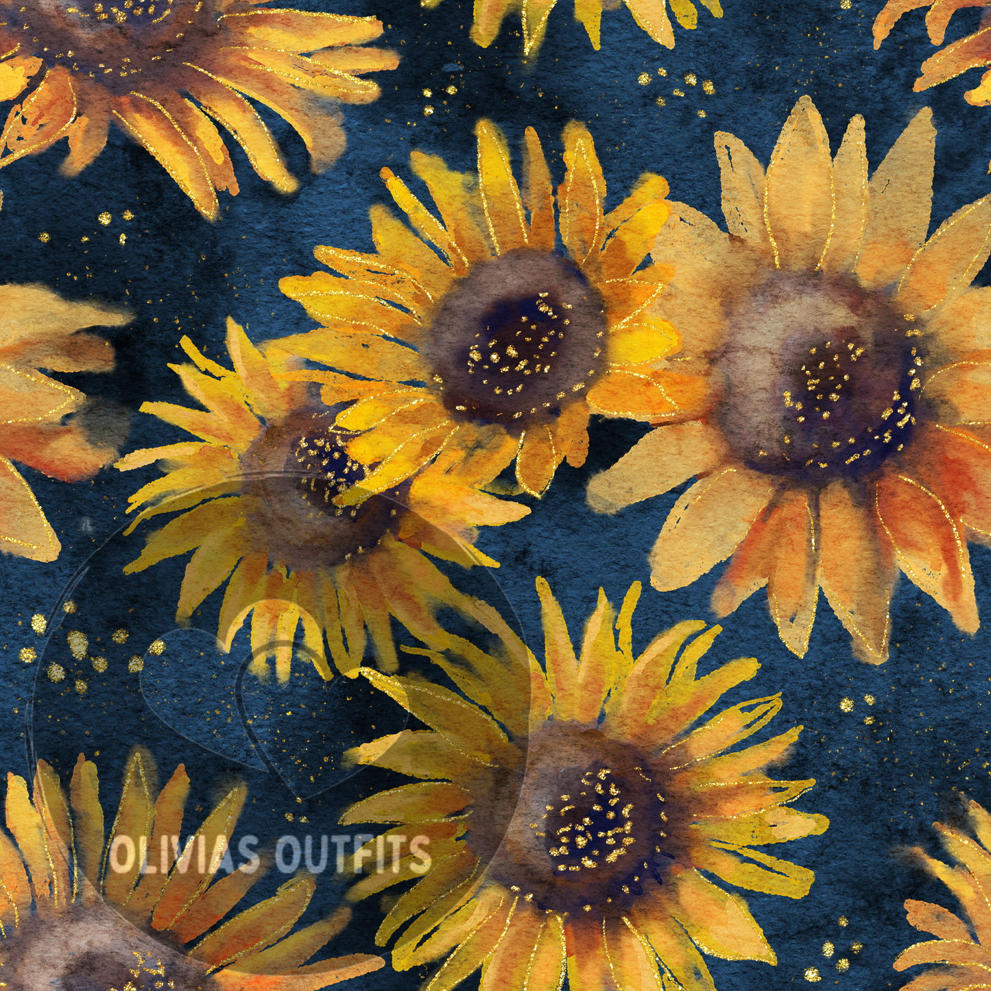 Navy Sunflowers