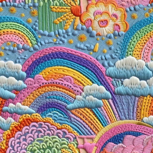 Embroidered Rainbow