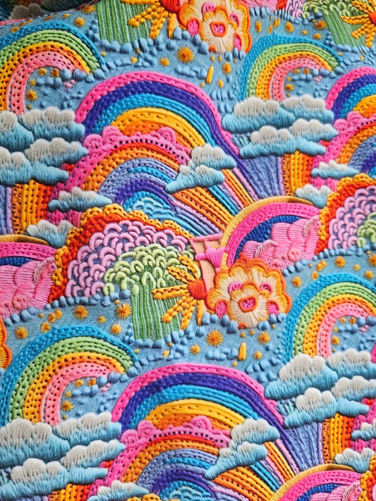 Embroidered Rainbows - in stock